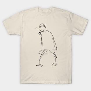Line Art Man Passerby T-Shirt